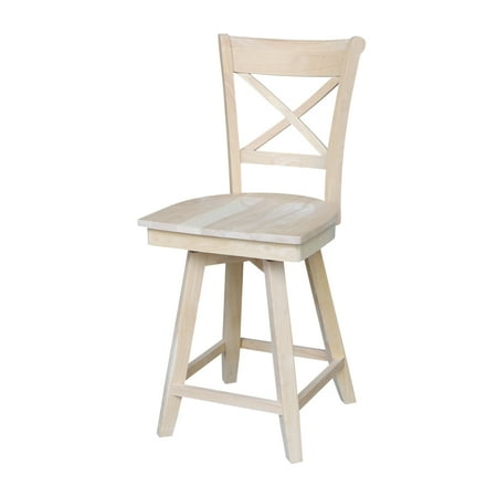 Charlotte Swivel - Charlotte Counterheight Stool with Swivel and Auto Return - Unfinished