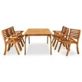 thumbnail image 3 of vidaXL 9 Piece Garden Dining Set Solid Acacia Wood, 3 of 8