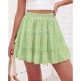 thumbnail image 7 of BTFBM Summer Skirts for Women Floral High Waist Shorts Underneath Boho Tiered Flowy Tennis Skorts Casual Mini Skirt, 7 of 7