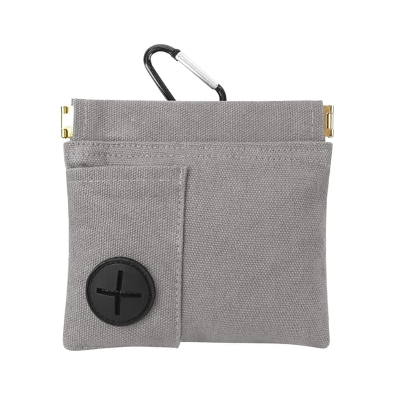 Dog Treat Pouch,Portable Dog Training Treat Bag | Leakproof Clip-On Design with Built-In Waste Bag Dispenser | Auto Closing Dog Walking Bag for Puppy Travel or Outdoor Use,Gray