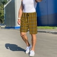 thumbnail image 6 of Yiaed Retro Yellow and Black Houndstooth for Men's Soft Sleep Pajama Short Lounging Pajama Shorts-XX-Large, 6 of 6