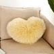 thumbnail image 1 of Plush Shaggy Heart Shaped Pillow Faux Fur Decorative Throw Pillow for Couch Bed Sofa Home Use, 1 of 5