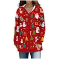 thumbnail image 2 of Cárdigan informal de punto con estampado navideño para mujer, chaqueta con botones y abrigo para mujer, 2 of 6