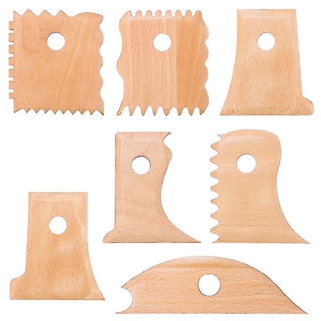 7 Pieces Pottery Tools Pottery Foot Shaper Tools Pottery Trimming Tools Pottery Profile Rib Bundle