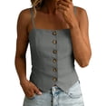 thumbnail image 7 of Women's Back Camisole Button Up Front Flap Slim Fitted Shirt Top, 7 of 7