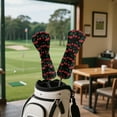 thumbnail image 4 of Yuyamidu Red Cherry Golf Headcovers Cute Golf Club Head Covers Driver Fairway Wood Hybrid Golf Head Cover, Waterproof PU Leather, 4 of 8