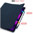 thumbnail image 3 of Fintie Translucent Case for iPad Pro 12.9" 4th & 3rd Generation 2020/2018 with Pencil Holder - Lightweight Cover SlimShell Frosted Stand Hard Back, Auto Wake/Sleep, Navy, 3 of 7