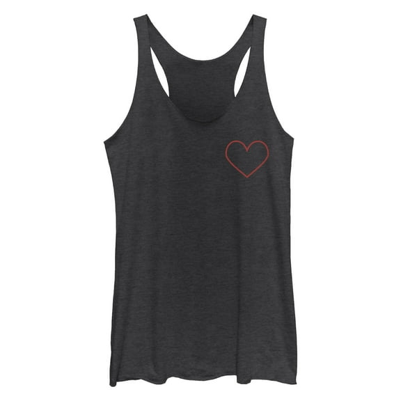 Women's CHIN UP Distressed Heart Icon Racerback Tank Top