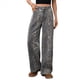 thumbnail image 2 of Pantalones Vaqueros Holgados Y2K Tiro Medio, Estilo Boyfriend, con Estampado Leopardo y Pernera , Estilo Vaquera con Parches y Bolsillo para Mujer. Estampado de Leopardo S, 2 of 9