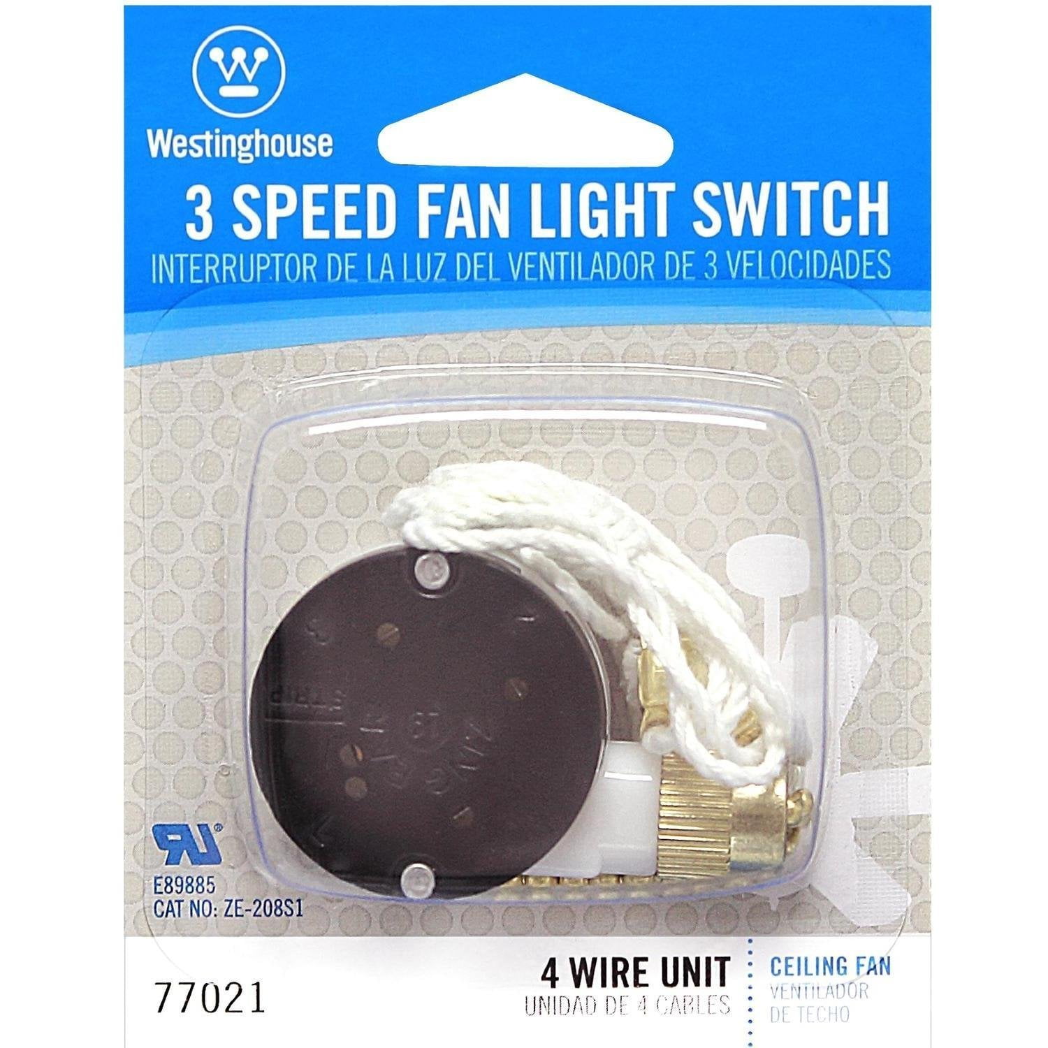Westinghouse 7702100 3 Speed Fan Switch Limit One 1 Per Order