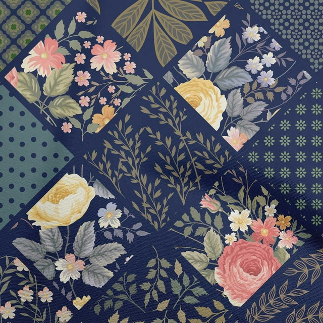 oneOone Georgette Viscose Green Fabric Florals Craft Projects Decor Fabric Printed By The Yard 42 Inch Wide