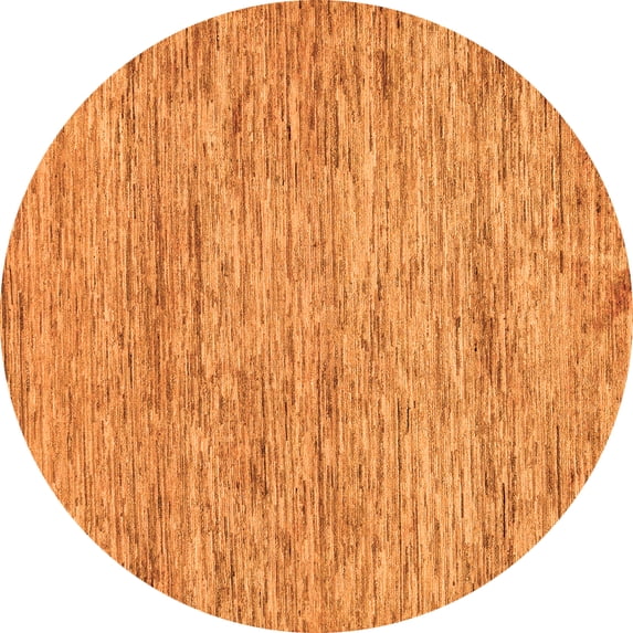 Ahgly Company Indoor Round Abstract Orange Modern Area Rugs, 3' Round