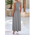 thumbnail image 2 of Vestido largo PRETTYGARDEN 2025 sin mangas con volantes, color gris sirena, 2 of 7