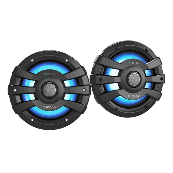 Kenwood XM77BL 7.7 Inch 2 Way Marine & Powersports Coaxial Speakers - Pair (Black)