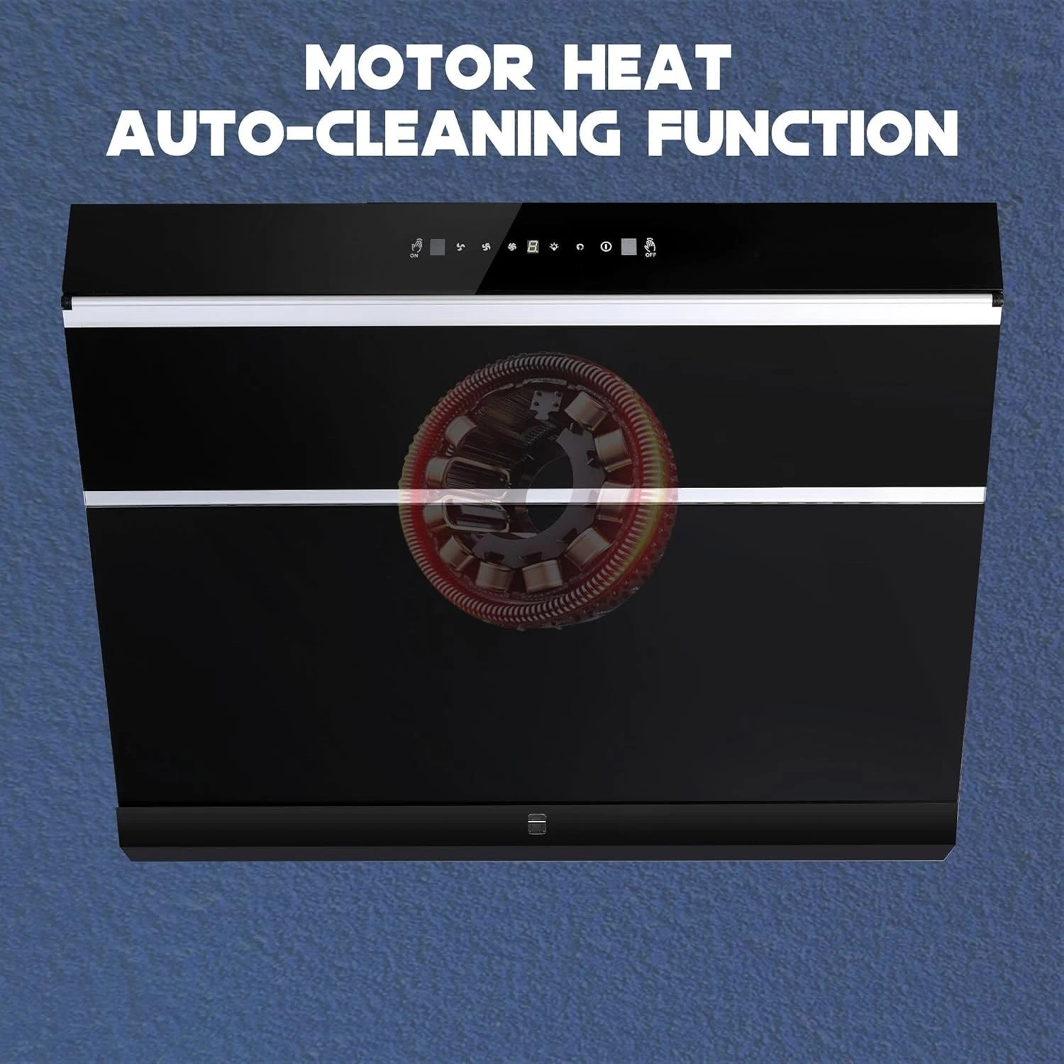 30 inch Under Cabinet Range Hood 900CFM Gesture Touch Control Tempered Glass Modern Vent Hood Kitchen