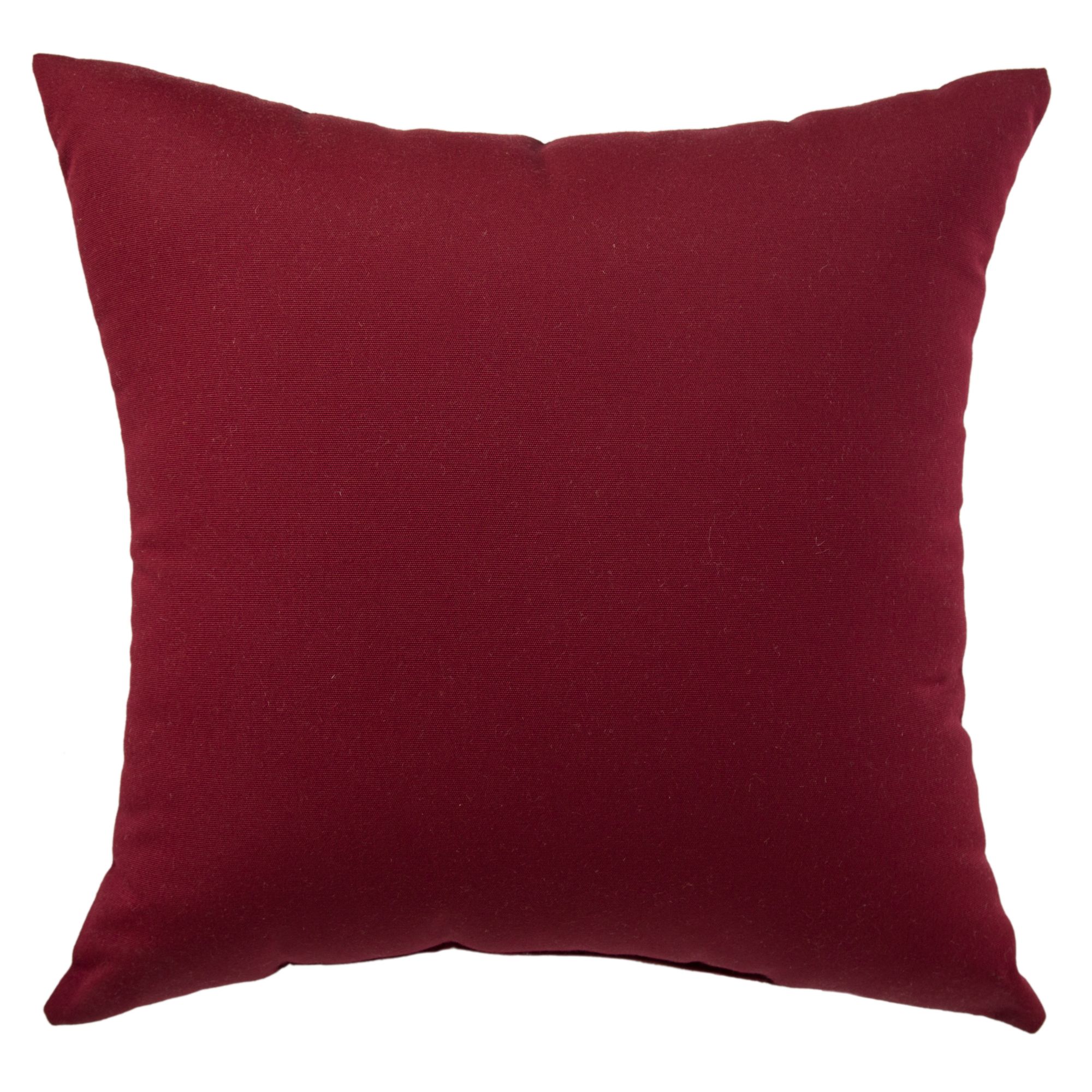 17" Currant Red Solid Outdoor Patio Square Throw Pillow