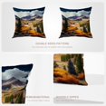 thumbnail image 5 of Fall Valleys Landscape Throw Pillow Covers, Autumn in Independence Pass Cushion Cover Digital Blended Hidden Zipperl Decorative Pillowcases for Hair Skin Square 2 Pcs, 5 of 7