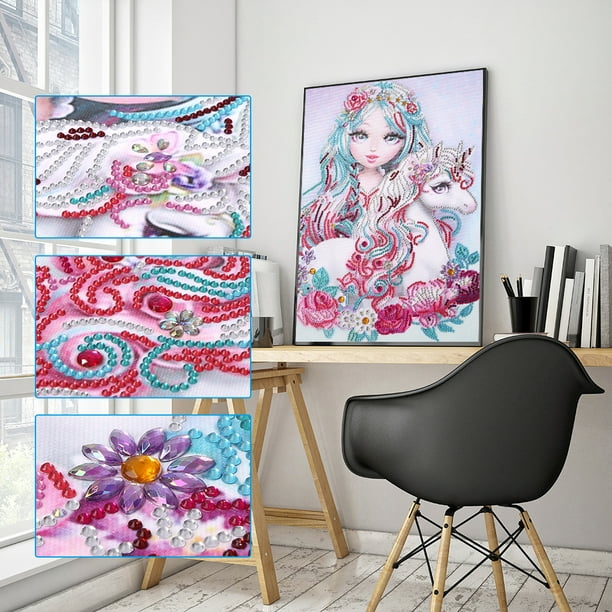 Cuadros Decorativos Taladro de parte de caballo mosaico de pintura de diamante en forma especial decoración del hogar (YX253) Likrtyny embutido en tela
