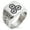 Silver, variant on Stainless Steel Asai Samurai Crest Geometric Pattern Biker Style Polished Ring