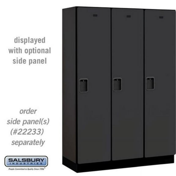 Salsbury Industries 18-21368BLK 18 in. Wide Single Tier Designer Wood Locker, Black - 3 x 6 ft. x 18 in.