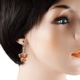 thumbnail image 2 of Sterling Silver and Baltic Honey Amber Kidney Hook Butterflies Earrings, 2 of 8