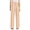 thumbnail image 3 of FORMRS Women's Pajama Pants with Pockets Soft Comfy Loungewear Sleep Bottom, Sizes S-2XL, Pink and Yellow Striped Pattern, 3 of 8