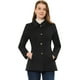 thumbnail image 1 of Abrigo de mujer Allegra K gabardina de un solo pecho Negro M, 1 of 5
