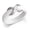 Pack B: White / White Gold Metal, variant on Silicone Rings Wedding Bands for Women with Infinity Accent, 6.7mm Wide, 3.4mm Thick, Women's Rubber Engagement Bands, Variety Multipack 1-3