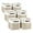 Beige and White, variant on Fabric Storage Cubes 10.5”x10.5”x11” Cube Storage Bins for Closet Organizers and Storage Shelves Foldable Storage Bin with Handles, Set of 6, Beige
