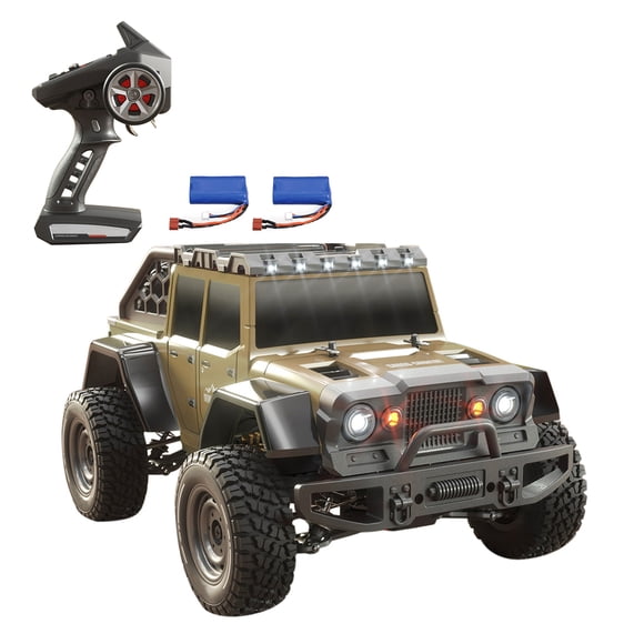 Voiture Télécommandée 116 2,4 GHz 70 Km/h Moteur Sans Balais Tout-Terrain Camions Tout-Terrain 4RM Voiture d'Escalade Cadeaux pour Adultes avec 2 Batteries