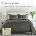 thumbnail image 2 of California Design Den Duvet Cover - 400 Thread Count 100% Cotton, 3 Piece Sateen Weave Bedding Set, Soft Luxury Comforter Cover and Two Pillow Shams, with Button Closure and Corner Ties, 2 of 9