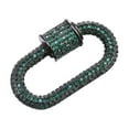 thumbnail image 1 of Collar gargantilla Inteprter Broche de diamantes de imitación Verde, 1 of 6