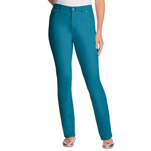 Woman Within Plus Size Stretch Denim 5-Pocket Straight-Leg Jeans