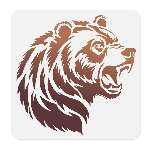 Plastic 1 pc PET Hollow Out Drawing Painting Stencils for DIY Scrapbook Photo Album Bear 300x300mm