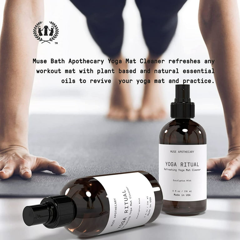 Muse Apothecary Yoga Ritual Mat Cleaner Luxury Aromatherapy Spray and  Deodorizer with Essential Oils Eucalyptus Mint 8 Oz 2-Pack 