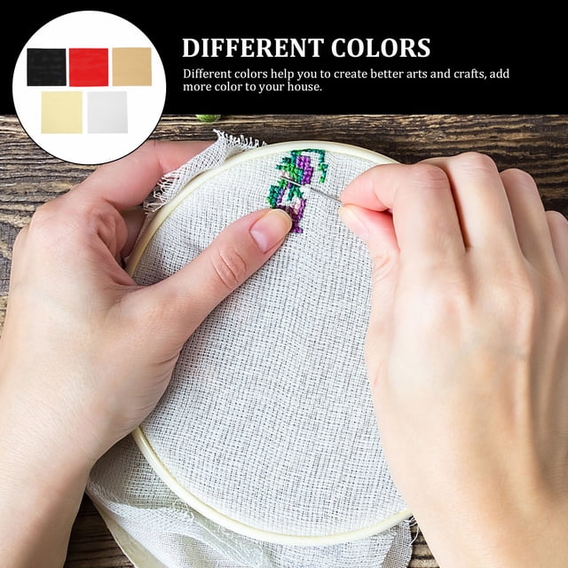 CTIRCHIU 5pcs Cross Stitch Fabric Cloth Ginger For Diy Handmade Embroidery Crafts Home Decor And Garment Projects