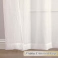 thumbnail image 6 of MKHILL 42x84 Ivory Crushed Sheer Curtains 2 Panels Set, 84 Inch Long Light Filtering Voile Drapes for Living Room Bedroom, Rod Pocket Semi Sheer Window Panels, Each 42"Wx84"L, 6 of 10