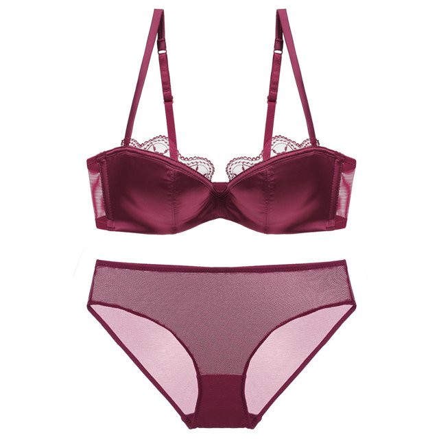 Gibobby Conjuntos de bragas de encaje Lencería sexy babydoll para mujer, camisón halter, babydoll para mujer, lencería sexy para sexo(Vino, 75B)