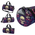 thumbnail image 3 of Skull Large Capacity Basketball Gym Bag with Interior Zipper Pocket - 17.7 inches - Dance Bag - Travel Tote, 3 of 6