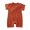 Brown, variant on Unisex Baby Girl Romper Soft Ribbed Cozy Button down Short Jumpsuit Summer Infant Newborn Boy Clothes for 0-12 Months