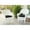 Black, variant on Pemberly Row Wicker / Rattan Chair with Cushion in White/Tan (Set of 2)