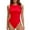 Red, variant on BYHONG Women's Shapewear Bodysuit Seamless Full Body For Everyday Wear With Snap Closure Comfortable Stretch Khaki XS