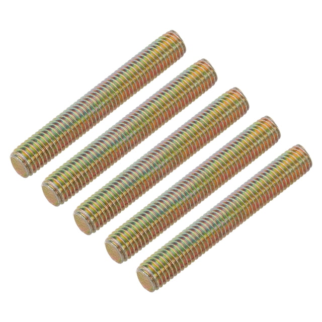 Uxcell 10 Pack Fully Threaded Rod, M10-1.5x70mm Carbon Steel Long Thread Screw