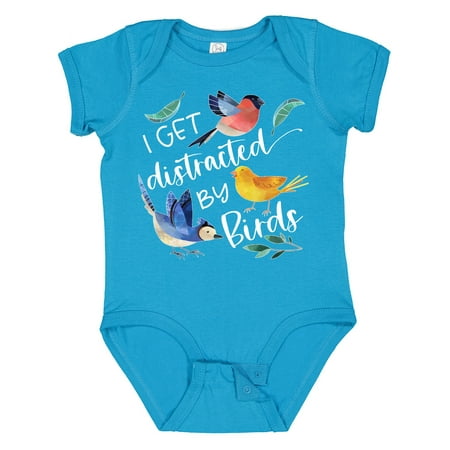 

Inktastic I Get Distracted by Birds Gift Baby Boy or Baby Girl Bodysuit