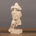 thumbnail image 2 of Thinkers Statue Not Speaking Abstract Mask Arts Statue a Addition Creatives Home Decor for Art Enthusiasts, 2 of 6
