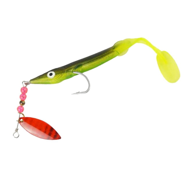 1 Pce Queue en T Souple Pêche Sequins Spinner Crank High