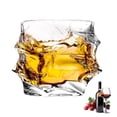 thumbnail image 6 of Homelife 1/2/4Pcs Glass Whiskey Glasses Heavy Thick Bottom Bar Bourbon Glasses Faux Crystal Whisky Twisted Glass Tumblers Poker Night Drinkware, 6 of 13