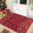 thumbnail image 5 of Christmas Red Gold and White Snowflake Winter Area Rug Rugs for Living Room Bedroom 2' x 3'-Red, 5 of 9