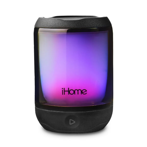 iHome PlayGlow Mini Waterproof Bluetooth Speaker with Color Changing Lights and Rechargeable Battery