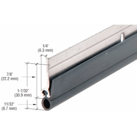 - CRL Aluminum Extruded Aluminum Vinyl Bulb Weatherseal 36